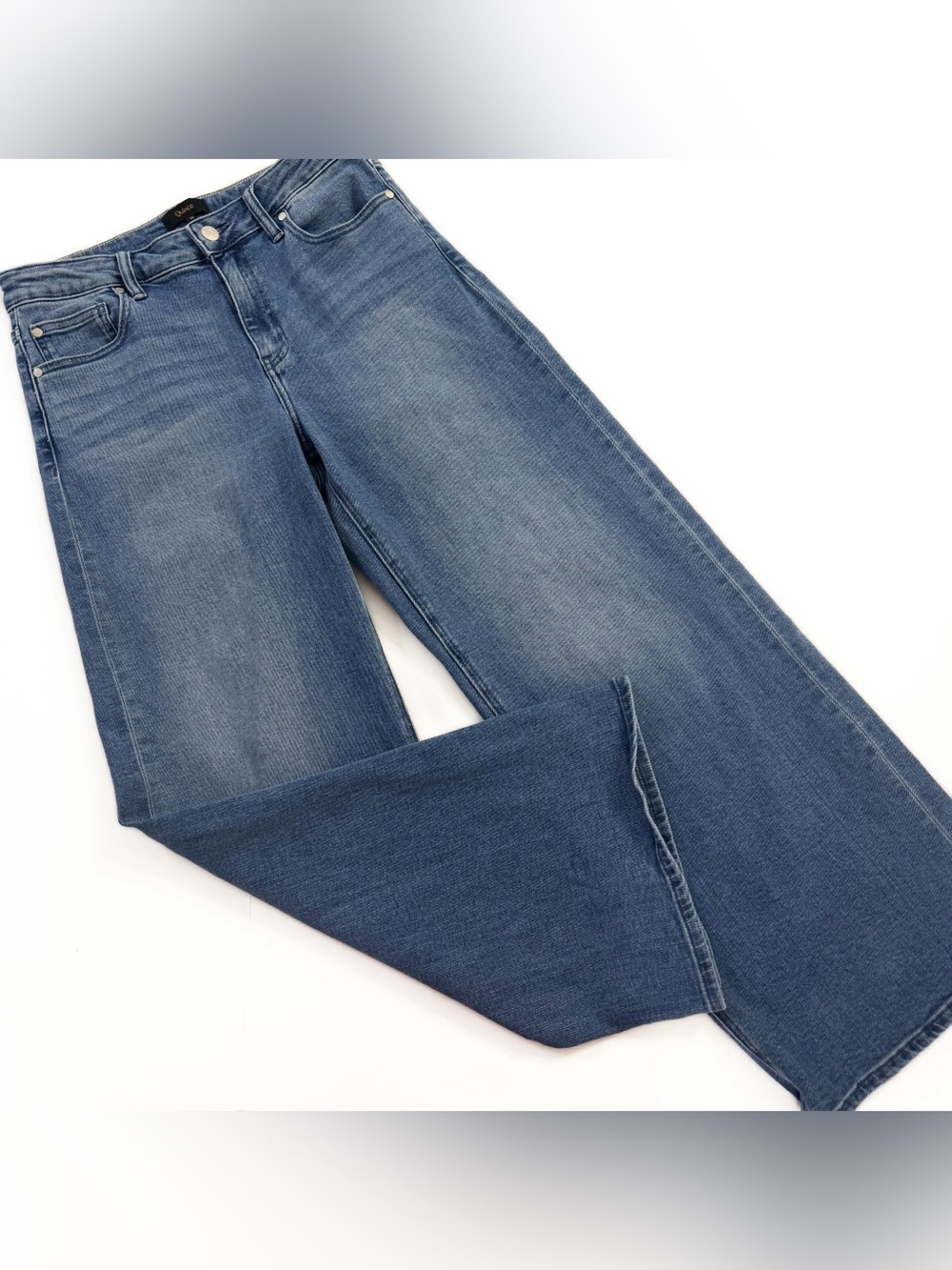 Quince Jeans Womens 30 Bella Stretch Wide Leg Seaside Blue 29”